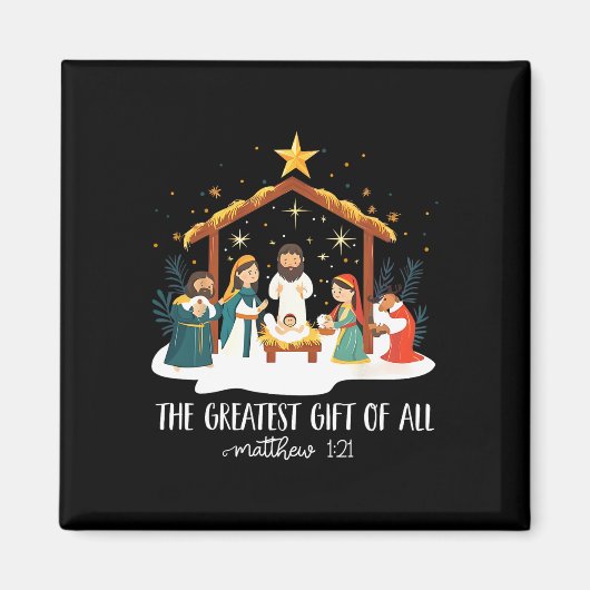 The Greatest For All Christmas Nativity Jesus Chri マグネット (正面)