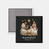 The Greatest For All Christmas Nativity Jesus Chri マグネット (正面/裏面)