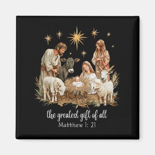 The Greatest For All Christmas Nativity Jesus Chri マグネット (正面)
