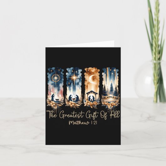 The Greatest Gift For All Christmas Nativity Jesus カード (正面)