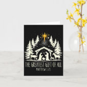 The Greatest Gift For All Christmas Nativity Jesus カード (黄色い花)