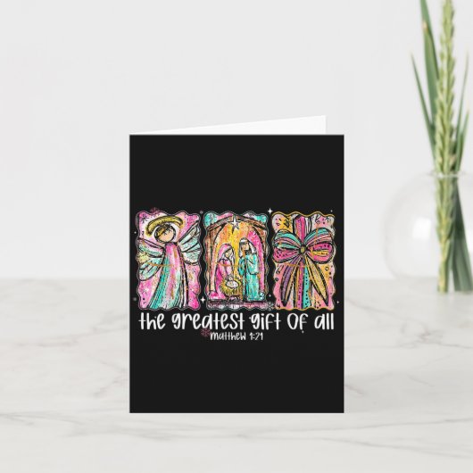 The Greatest Gift For All Christmas Nativity Jesus カード (正面)