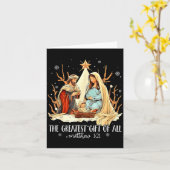 The Greatest Gift For All Christmas Nativity Jesus カード (黄色い花)