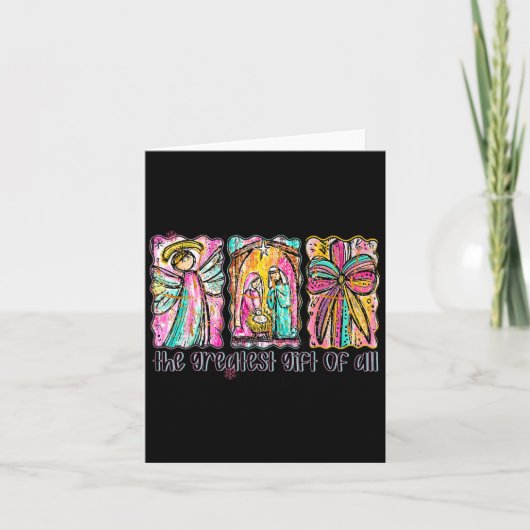 The Greatest Gift For All Christmas Nativity Jesus カード (正面)