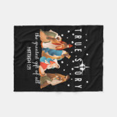 The Greatest Gift For All Christmas Nativity Jesus フリースブランケット (正面(横))