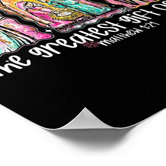 The Greatest Gift For All Christmas Nativity Jesus ポスター (角)