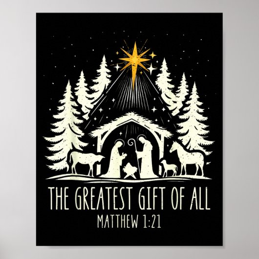 The Greatest Gift For All Christmas Nativity Jesus ポスター (正面)