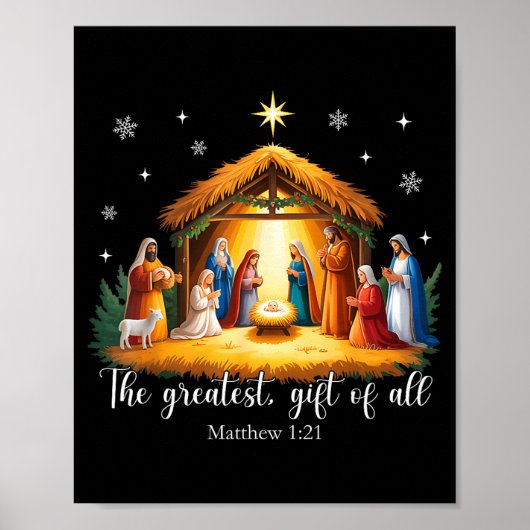 The Greatest Gift For All Christmas Nativity Jesus ポスター (正面)