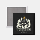 The Greatest Gift For All Christmas Nativity Jesus マグネット (正面/裏面)