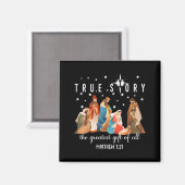 The Greatest Gift For All Christmas Nativity Jesus マグネット (正面/裏面)