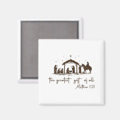 The Greatest Gift For All Christmas Nativity Jesus マグネット (正面/裏面)