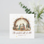 「The Greatest Gift of All」キリスト降誕のクリスマスカード (スタンド正面)