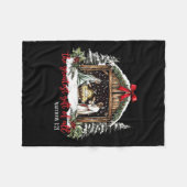 The Greatest Gift Of All Jesus Baby Christian Xmas フリースブランケット (正面(横))