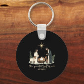 The Greatest Gift Of All Jesus Christian Holiday C キーホルダー (正面)