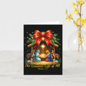 The Greatest Gift Of All Nativity Christian Christ カード (黄色い花)