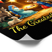 The Greatest Gift Of All Nativity Christian Christ ポスター (角)