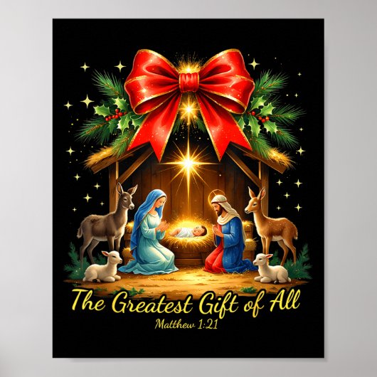 The Greatest Gift Of All Nativity Christian Christ ポスター (正面)
