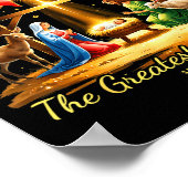 The Greatest Gift Of All Nativity Christian Christ ポスター (角)