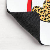 The Greatest Is Love Valentines Day Leopard Heart  マウスパッド (コーナー)