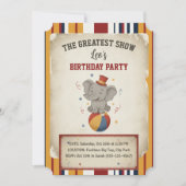The Greatest Show | 1st Birthday Circus Invitation 招待状 (正面)