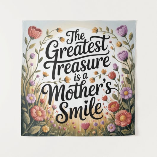 The Greatest Treasure Is A Mother's Smile タペストリー (正面)