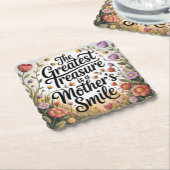 The Greatest Treasure Is A Mother's Smile ペーパーコースター (アングル)