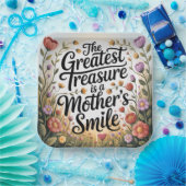 The Greatest Treasure Is A Mother's Smile ペーパープレート (パーティー)