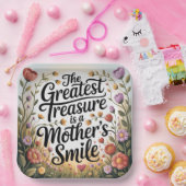 The Greatest Treasure Is A Mother's Smile ペーパープレート (パーティー)