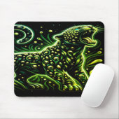 The Green Spotted Leopard On a Thick Laptop Tablet マウスパッド (マウス)