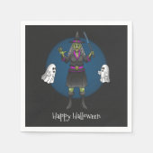 The Green Witch and her ghost friends スタンダードカクテルナプキン (正面)