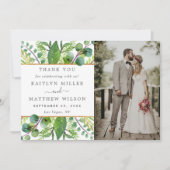 The Greenery & 結婚金ゴールドコレクション写真 サンキューカード (正面)