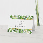 The Greenery & 結婚金ゴールドコレクション 箔グリーティングカード (正面)