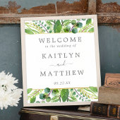 The Greenery & Gold Wedding Collection Welcome 箔ポスター