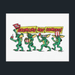 The Gremlins™ Are Coming ポストカード<br><div class="desc">Get ready for mischief with this bold, retro-inspired design featuring a lineup of playful gremlins marching in with snacks, 3D glasses, and movie-night chaos. With expressive poses, classic creature styling, and vibrant comic-book lettering, this artwork captures the mischievous spirit and cult-favorite energy fans love. The dynamic banner headline and colorful...</div>