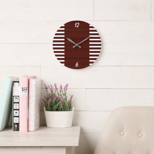 The Gridiron Stripe Athletic Wall Clock ラージ壁時計 (読書スペース)