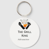 The grill master add name text cooking best barequ キーホルダー (正面)