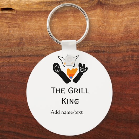 The grill master add name text cooking best barequ キーホルダー (裏面)