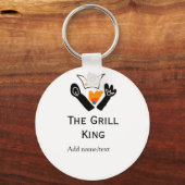 The grill master add name text cooking best barequ キーホルダー (正面)