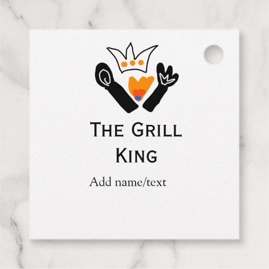 The grill master add name text cooking best barequ フェイバータグ (裏面)