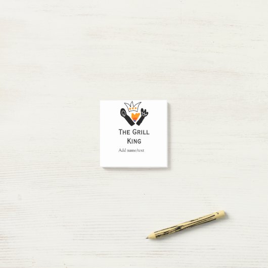 The grill master add name text cooking best barequ ポストイット (デスク上)