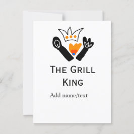 The grill master add name text cooking best barequ ポストカード