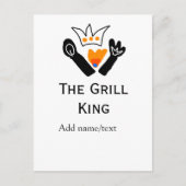 The grill master add name text cooking best barequ ポストカード (正面)