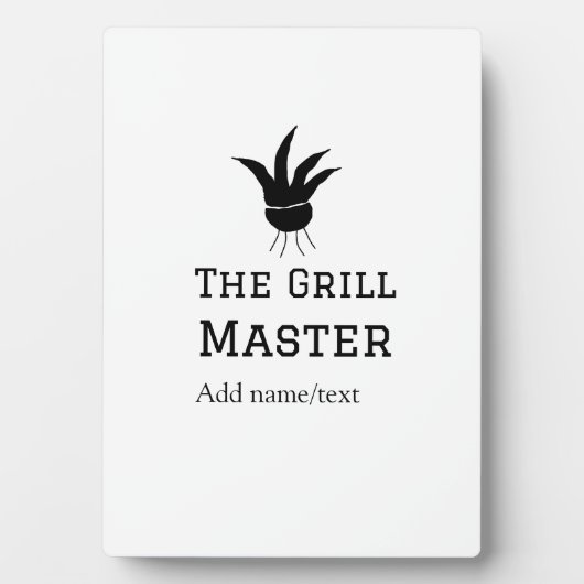 The grill master adds name while cooking the best  フォトプラーク (正面)