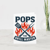 The Grill Master Bbq Father's Day Grandpa Grilling カード (正面)