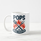 The Grill Master Bbq Father's Day Grandpa Grilling コーヒーマグカップ (左)