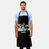 The Grillfather エプロン (着用した状態)