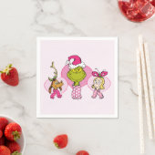 The Grinch Crew in Pink Valentine's Portrait スタンダードカクテルナプキン (インサイチュ)
