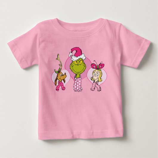 The Grinch Crew in Pink Valentine's Portrait ベビーTシャツ (正面)