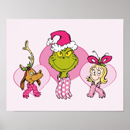 The Grinch Crew in Pink Valentine's Portrait ポスター (正面)