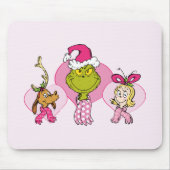 The Grinch Crew in Pink Valentine's Portrait マウスパッド (正面)